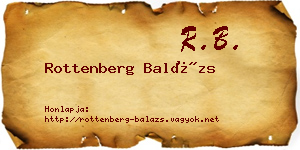 Rottenberg Balázs névjegykártya